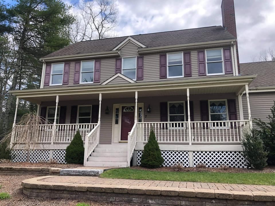 Recently cleaned home exterior with sparkling windows